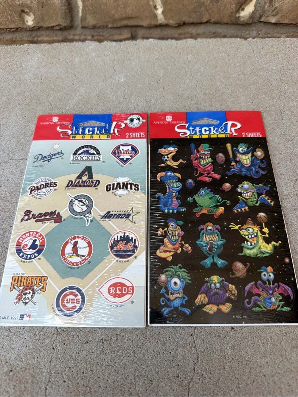 Vintage New Lot of 2 packages American Greetings Baseball Sports Stickers